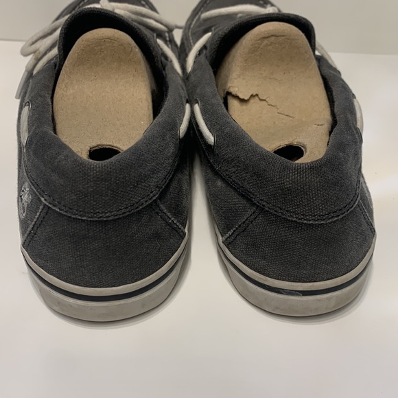 Timberland- US 10.5 gray canvas loafers boat shoes - Picture 3 of 8